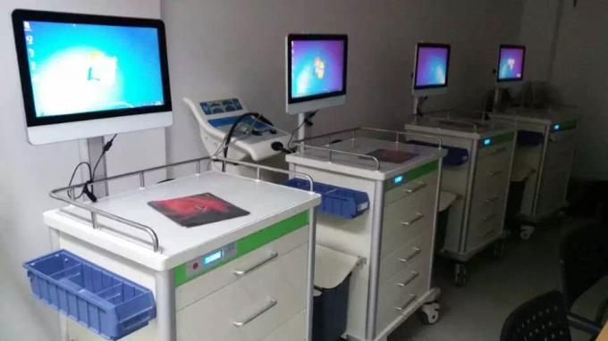 รถเข็นยาคอมพิวเตอร์สำหรับรถเข็นเวิร์กสเตชันของโรงพยาบาลด้วยไฟฟ้า 1