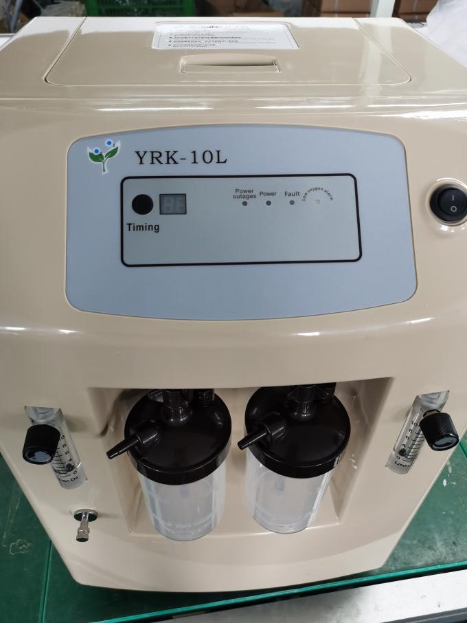 10L 93% Concentrator ออกซิเจนเครื่อง Double Flow วัสดุสิ้นเปลืองอุปกรณ์การแพทย์ Flow 0