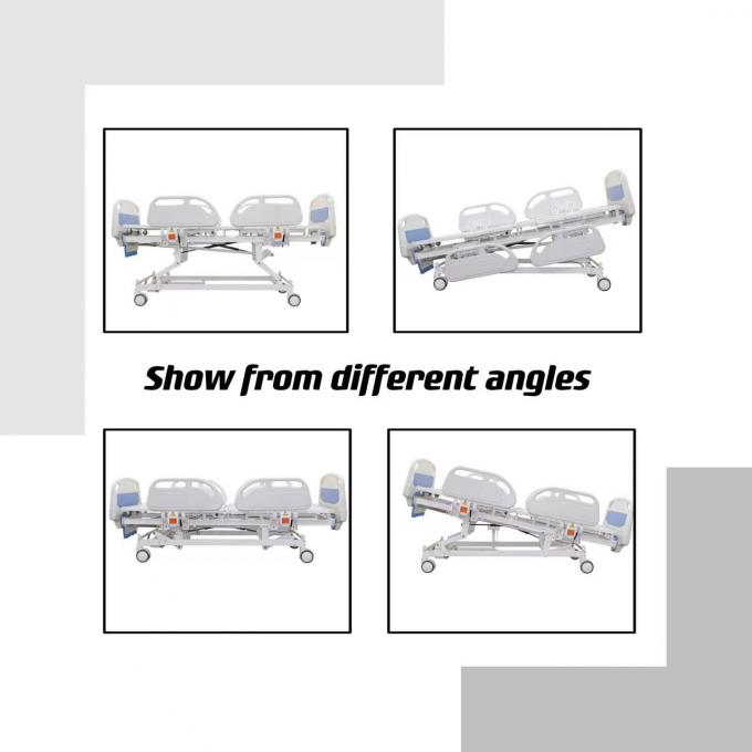 Four Crank Manual Hospital พยาบาลผู้ป่วยเตียงควบคุม Caster Epoxy Coated 0
