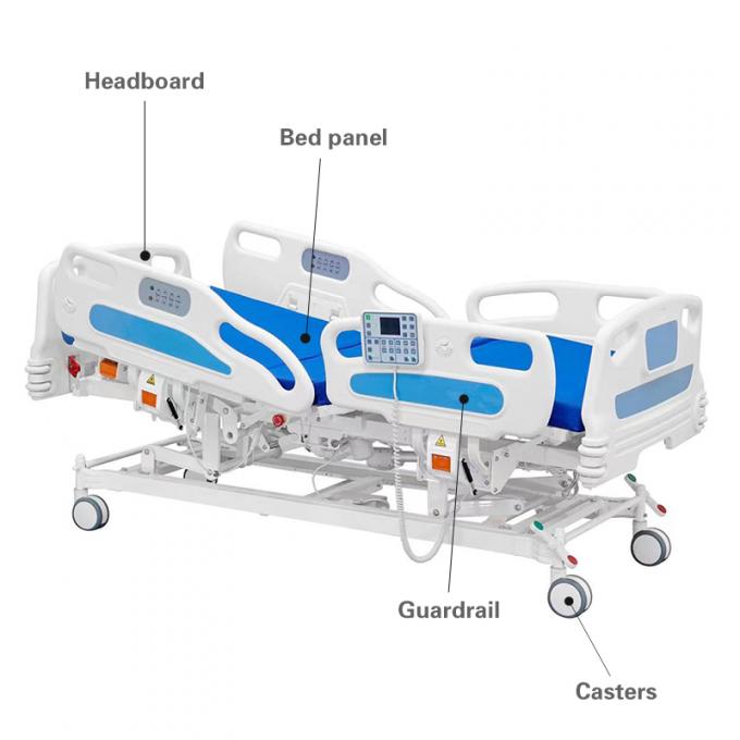 Cpr 5 Function Hospital เตียงพยาบาล Icu หรูหราทางการแพทย์พร้อมการชั่งน้ำหนัก 0