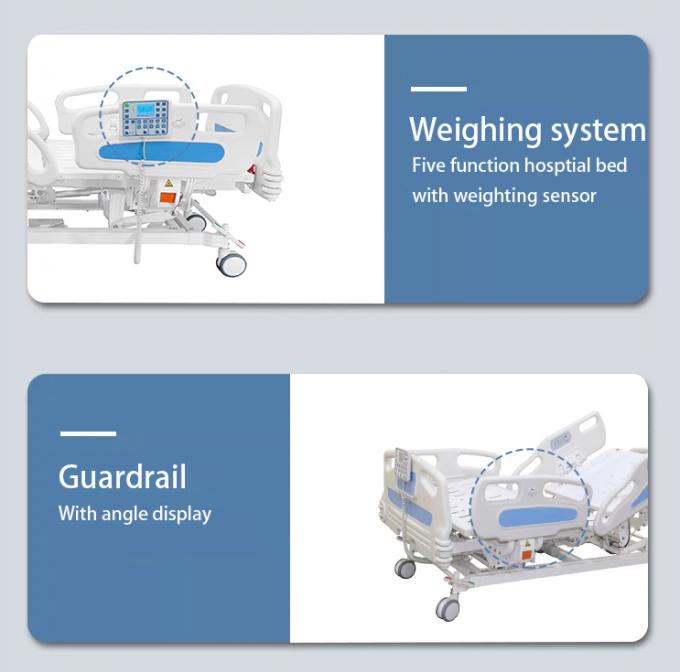 Cpr 5 Function Hospital เตียงพยาบาล Icu หรูหราทางการแพทย์พร้อมการชั่งน้ำหนัก 1