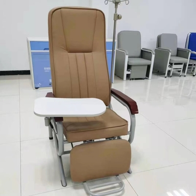 เก้าอี้แช่ในโรงพยาบาลสีน้ำตาลปรับมุมได้อย่างอิสระวัสดุ PU