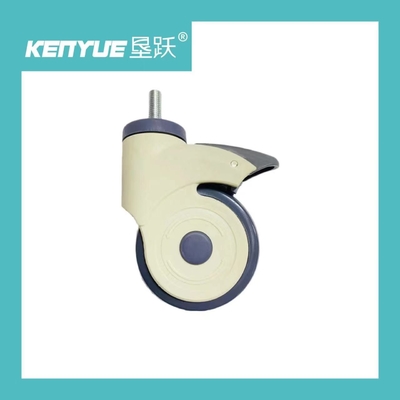 ซื้อ ล้อแพทย์โรงพยาบาลยูนิเวอร์แซล 4 นิ้วพร้อมเบรกครีม - ขาว การผลิตออนไลน์