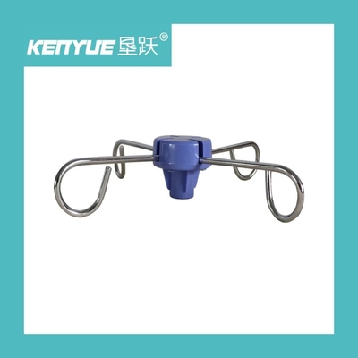 ซื้อ โรงพยาบาล infusion pole hook วัสดุพลาสติกโลหะสีน้ำเงินและสีขาว การผลิตออนไลน์