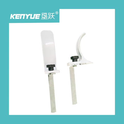ซื้อ อุปกรณ์เสริมเตียงโรงพยาบาลนรีเวชขายึดวัสดุ ABS สีขาว การผลิตออนไลน์