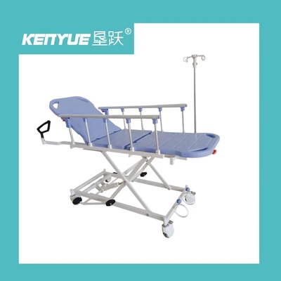 ซื้อ รถเข็นผู้ป่วยฉุกเฉินแบบไฮดรอลิคสีน้ำเงินสำหรับโรงพยาบาล Medical การผลิตออนไลน์