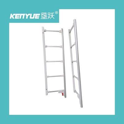 ซื้อ รางข้างเตียงทางการแพทย์แบบพับได้สีเงินห้าเสา Guardrail อลูมิเนียมอัลลอยด์ การผลิตออนไลน์