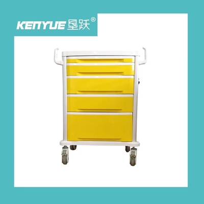 ซื้อ รถเข็นแพทย์เคลื่อนที่โรงพยาบาลพร้อมกรอบอลูมิเนียมสีเหลือง การผลิตออนไลน์