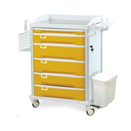 ซื้อ ICU dressing drug Yellow Mobile ABS Medical Trolley Cart การผลิตออนไลน์