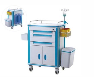 ซื้อ การจัดส่งยารถเข็นแพทย์พร้อมคณะกรรมการ CPR, รถเข็นยาสลบพร้อมเสา IV การผลิตออนไลน์