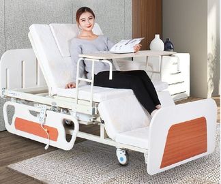 ซื้อ เตียงแพทย์กลับปรับหมุนโรงพยาบาลเตียงพยาบาลไฟฟ้าสำหรับบ้านในสีขาว การผลิตออนไลน์