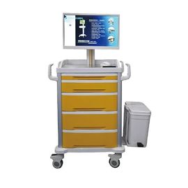 ซื้อ All In 1 Computer Moving Cart โรงพยาบาลแพทย์เคลื่อนที่คอมพิวเตอร์แล็ปท็อปเวิร์กสเตชันรถเข็น การผลิตออนไลน์