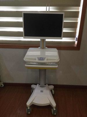 ซื้อ ล้อเลื่อนคอมพิวเตอร์ปรับเวิร์กสเตชัน ABS แบบปรับได้ การผลิตออนไลน์
