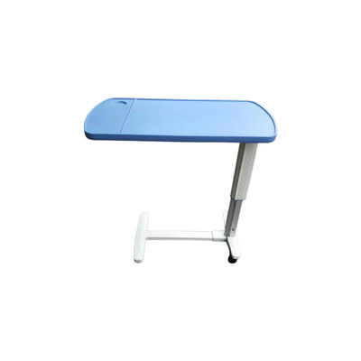 ซื้อ Gas Spring Hospital Bed Tray Table ปรับได้เหนือโต๊ะเตียงบนล้อ การผลิตออนไลน์