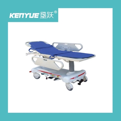 ABS Handrails Mechanical Crank การขนส่งทางการแพทย์ผู้ป่วยฉุกเฉินเตียงเปล
