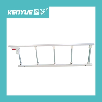 รางข้างเตียงทางการแพทย์แบบพับได้สีเงินห้าเสา Guardrail อลูมิเนียมอัลลอยด์