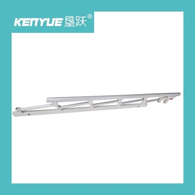 รางข้างเตียงทางการแพทย์แบบพับได้สีเงินห้าเสา Guardrail อลูมิเนียมอัลลอยด์