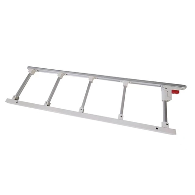 รางข้างเตียงทางการแพทย์แบบพับได้สีเงินห้าเสา Guardrail อลูมิเนียมอัลลอยด์