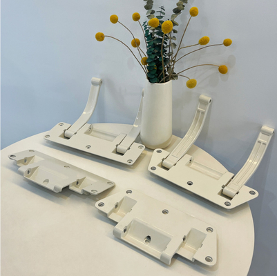 เตียงทางการแพทย์ของโรงพยาบาล Guardrail Bracket วัสดุอลูมิเนียมสีขาว