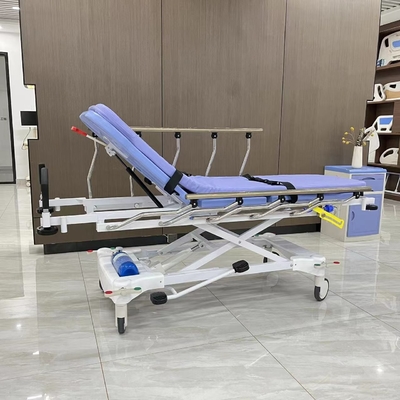 สแตนเลส สแตนเลส ไฮดรอลิก ปั๊ม ผ้าสเตรเชอร์ โทรลี่สําหรับผู้ป่วย เฟอร์นิเจอร์โรงพยาบาล