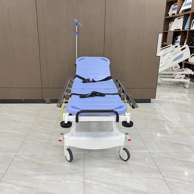สแตนเลส สแตนเลส ไฮดรอลิก ปั๊ม ผ้าสเตรเชอร์ โทรลี่สําหรับผู้ป่วย เฟอร์นิเจอร์โรงพยาบาล