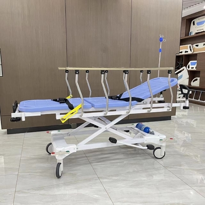 สแตนเลส สแตนเลส ไฮดรอลิก ปั๊ม ผ้าสเตรเชอร์ โทรลี่สําหรับผู้ป่วย เฟอร์นิเจอร์โรงพยาบาล
