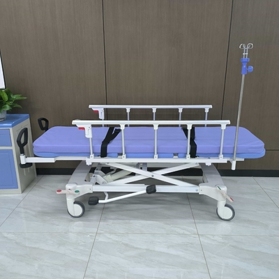รถเข็นไฮดรอลิก Hhspital Equipment Medical Patient Trolley รถเข็นรถเข็น