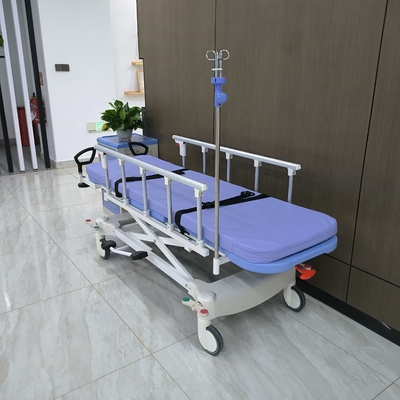 รถเข็นไฮดรอลิก Hhspital Equipment Medical Patient Trolley รถเข็นรถเข็น