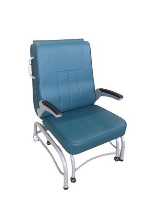 Mobile Folding Convertible Attendant 38Kg 106cm Medical Recliner Chair
