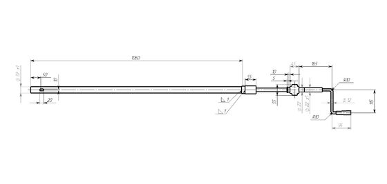 Tube Hospital Bed Hand Crank Handle, สแตนเลสพับ Cranks ใต้เตียง