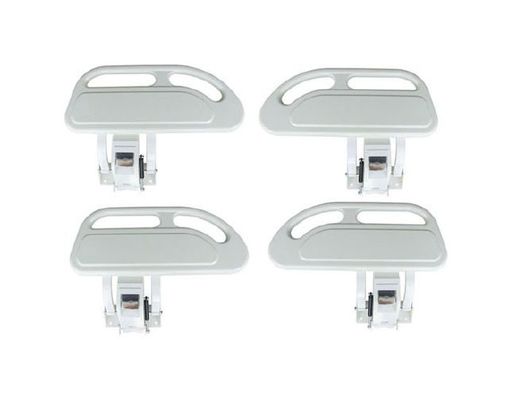 อุปกรณ์เสริมผลิตภัณฑ์ทางการแพทย์ Bedrails สำหรับเตียง Medicall สีขาว PP Side Rails สำหรับชิ้นส่วนเตียงในโรงพยาบาล
