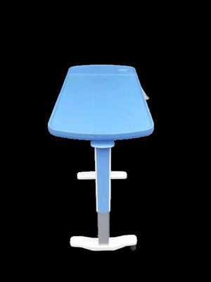 Gas Spring Hospital Bed Tray Table ปรับได้เหนือโต๊ะเตียงบนล้อ