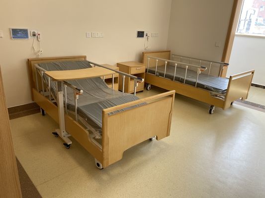 หัวเตียงไม้ 700 มม. ไฟฟ้า 3 ฟังก์ชั่น Home Care Bed เตียงพยาบาล