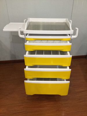 รถเข็นเวิร์กสเตชันคอมพิวเตอร์แบบบูรณาการจัดส่งยากรอบอลูมิเนียมอัลลอยด์