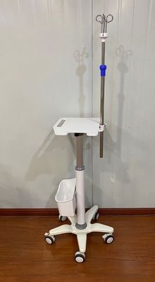 ขาตั้งรถเข็นเคลื่อนที่ Medical Standard Type รถเข็นผู้ป่วย Monitor Custom Made