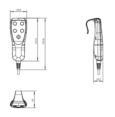 Medical Hand Controller โรงพยาบาลไฟฟ้ารีโมทคอนโทรล 3 ฟังก์ชั่น