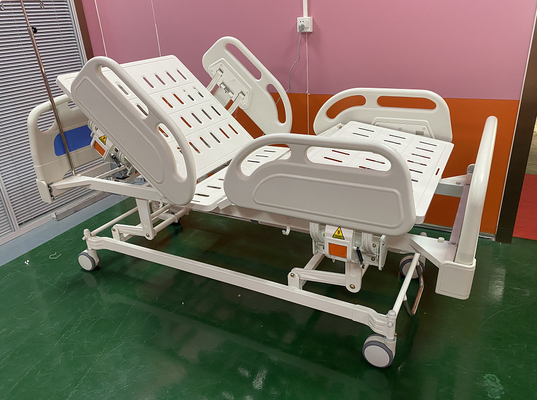 ICU Ward Room Three Function Electric Hospital เตียงสีฟ้าสีขาว