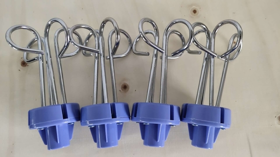 โรงพยาบาล Medical Drip Infusion Stand Hooks น้ำเงินดำและขาว