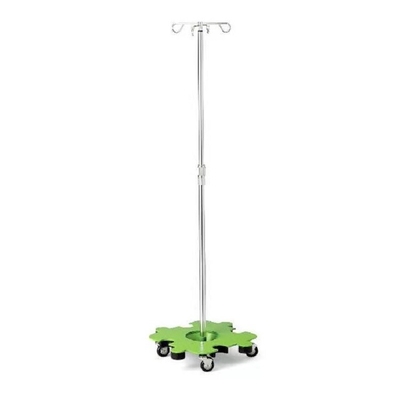 วัสดุอลูมิเนียมทางการแพทย์ IV Infusion Stand Three Color Mobile