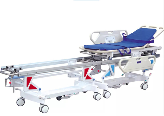 โรงพยาบาล ABS ฉุกเฉินเปลเปลรถเข็นไฮดรอลิปรับได้สำหรับการถ่ายโอนผู้ป่วย